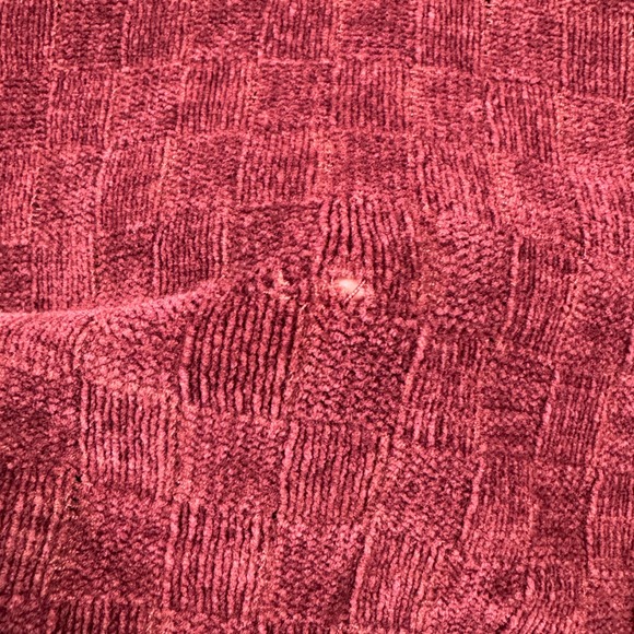 Croft & Barrow Mens XL Burgundy Red Textured Chenille Knit Crewneck Sweater - Picture 7 of 10